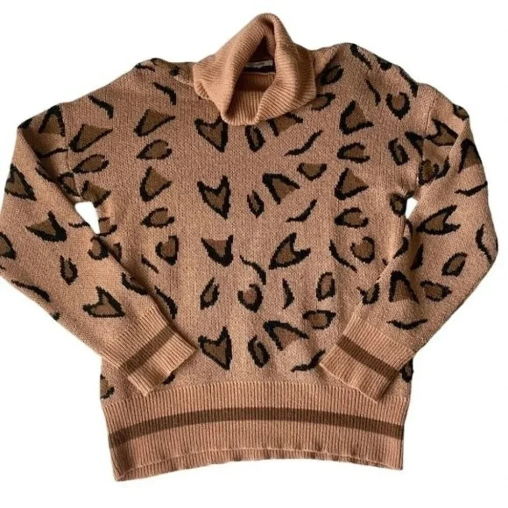 TULAROSA Jungle Sweater in Brown Leopard - Picture 3 of 9